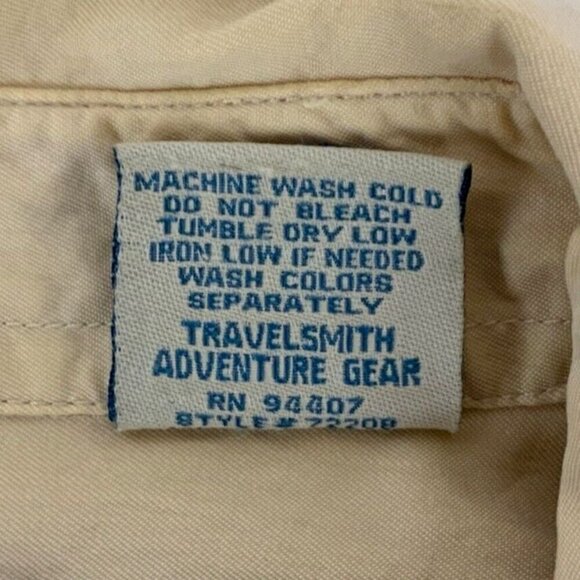 Travel Smith Shirt Mens Size Medium Vented Long Sleeve Safari Fishing Outdoors - Picture 6 of 6